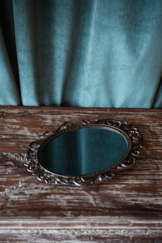 Oval Brass Mirror