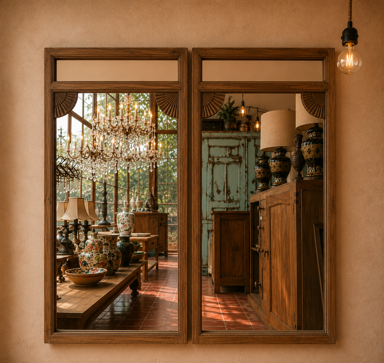 Teak Mirror