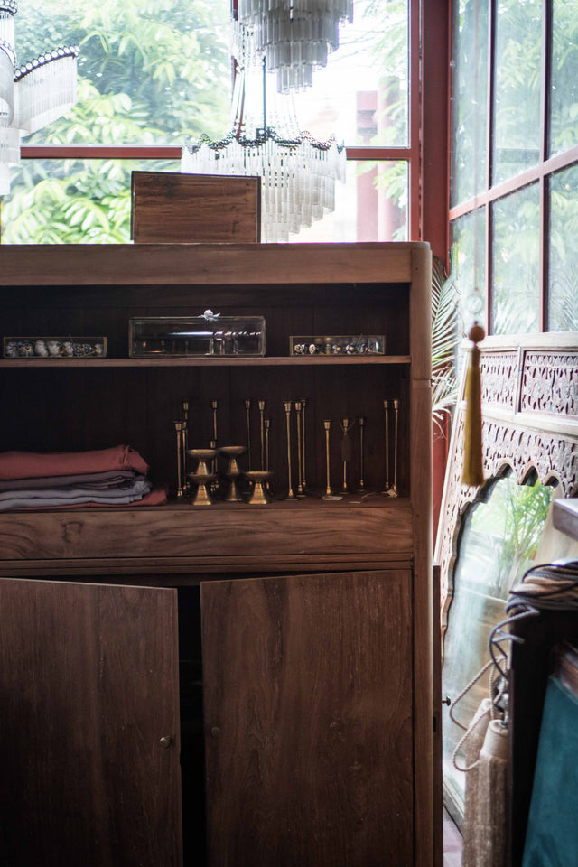 Teak Console Cabinet