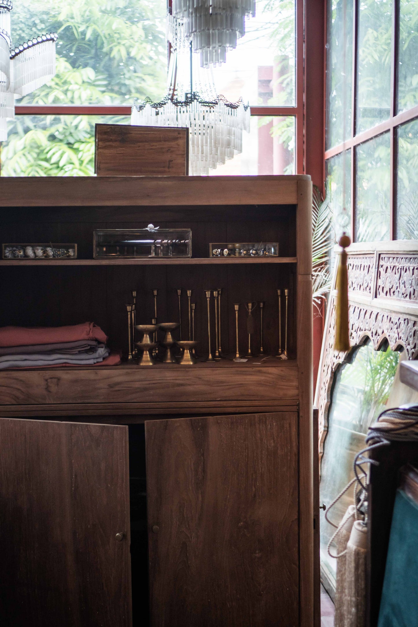 Teak Console Cabinet