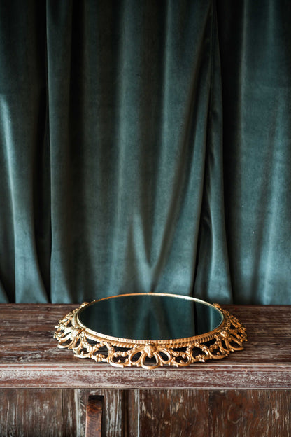 Golden Brass Mirror