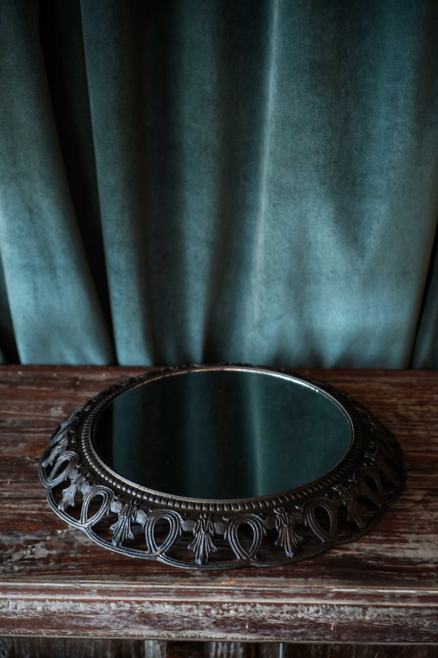 Rounded Brass Miror