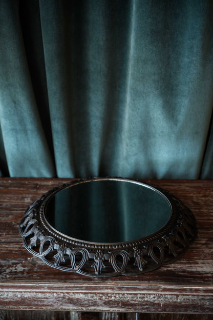 Rounded Brass Miror