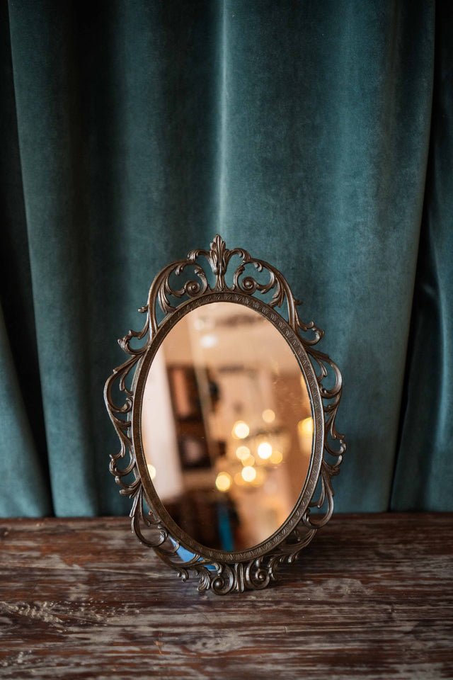 Oval Brass Mirror