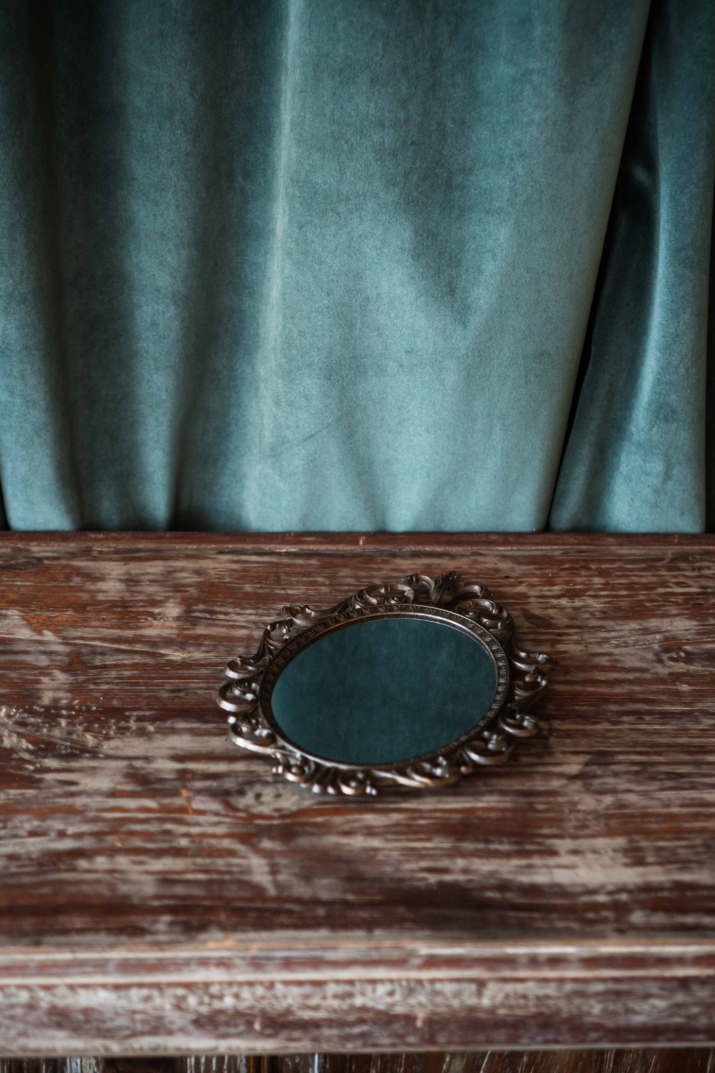 Oval Brass Mirror