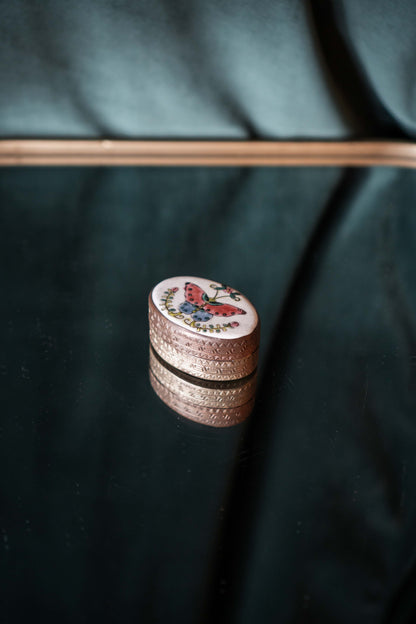 Ivory Brass Mirror Box