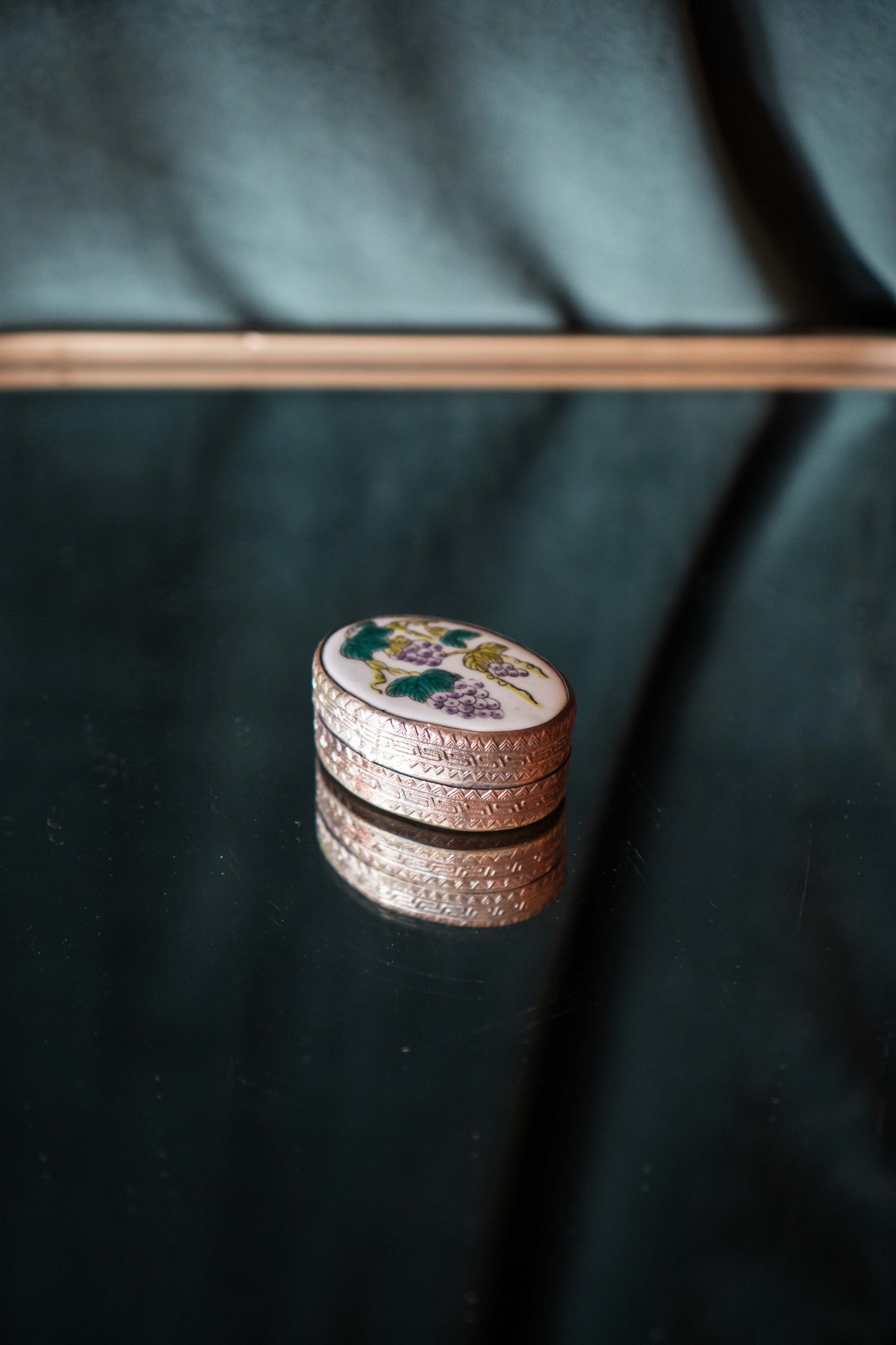 Ivory Brass Mirror Box