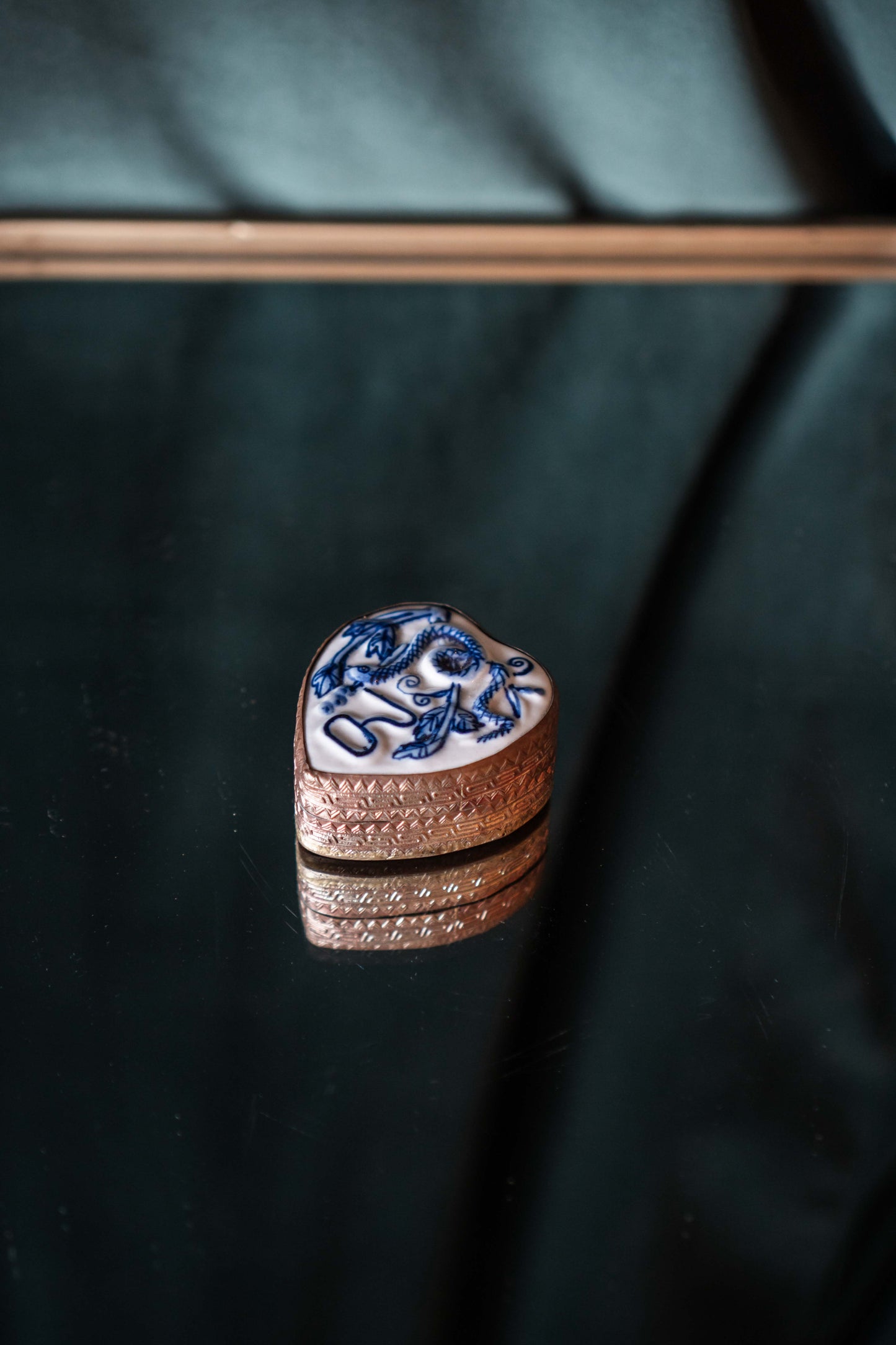 Porcelain Brass Box