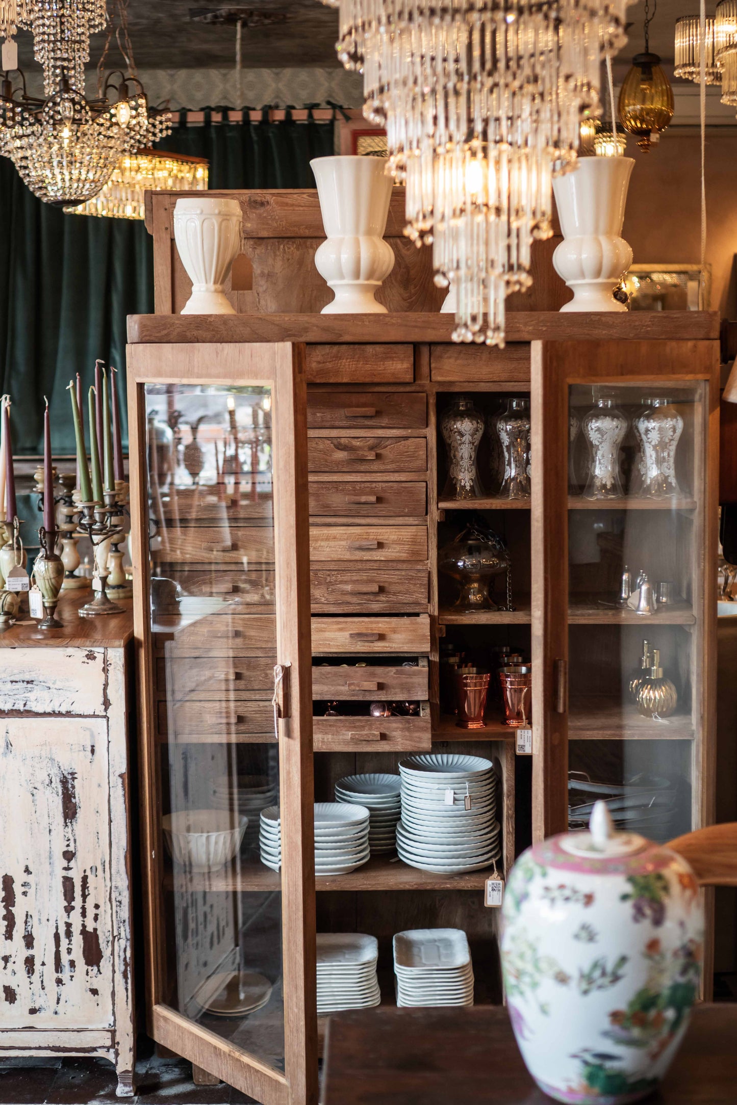 Teak Curio Cabinet