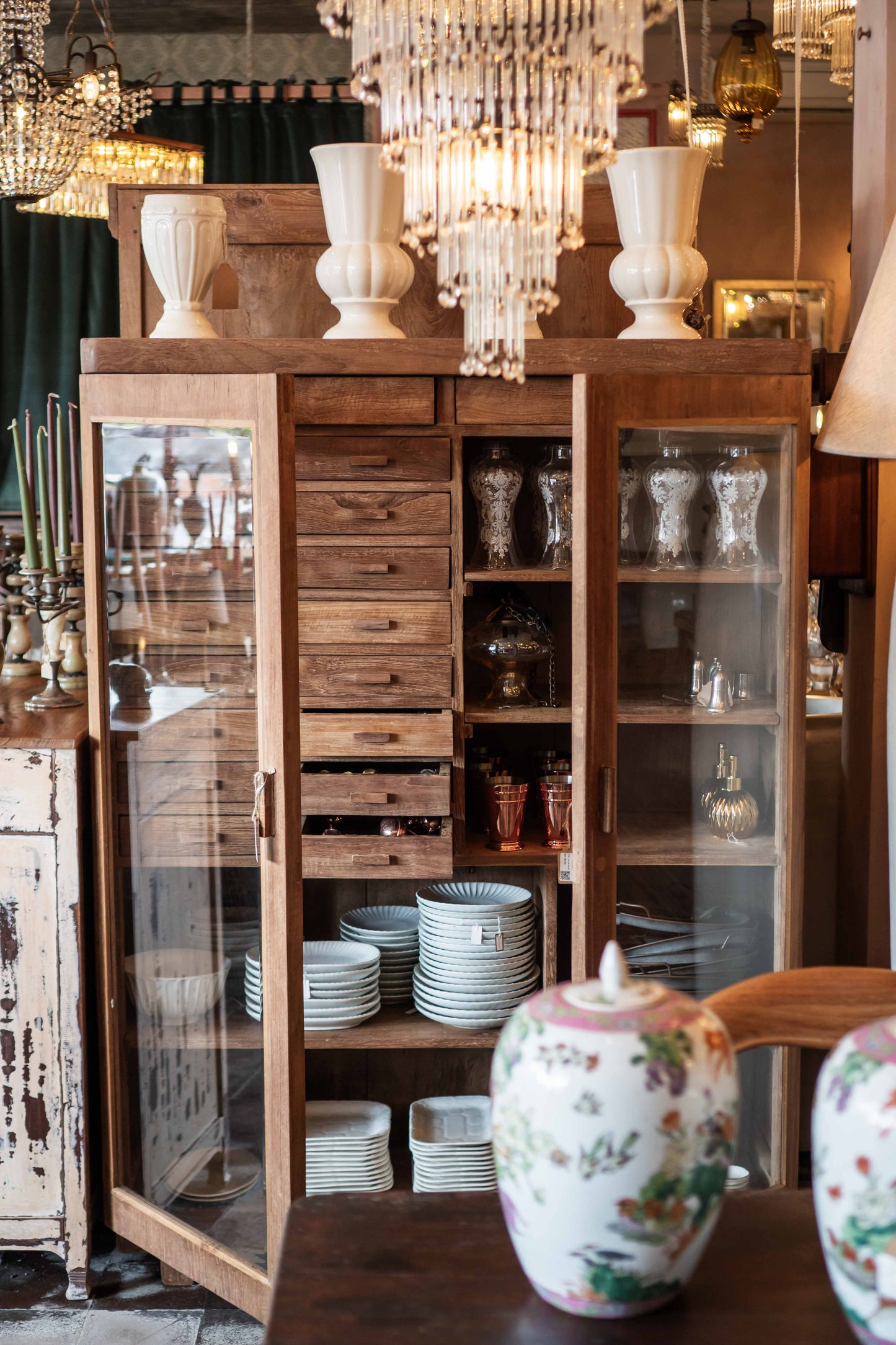Teak Curio Cabinet