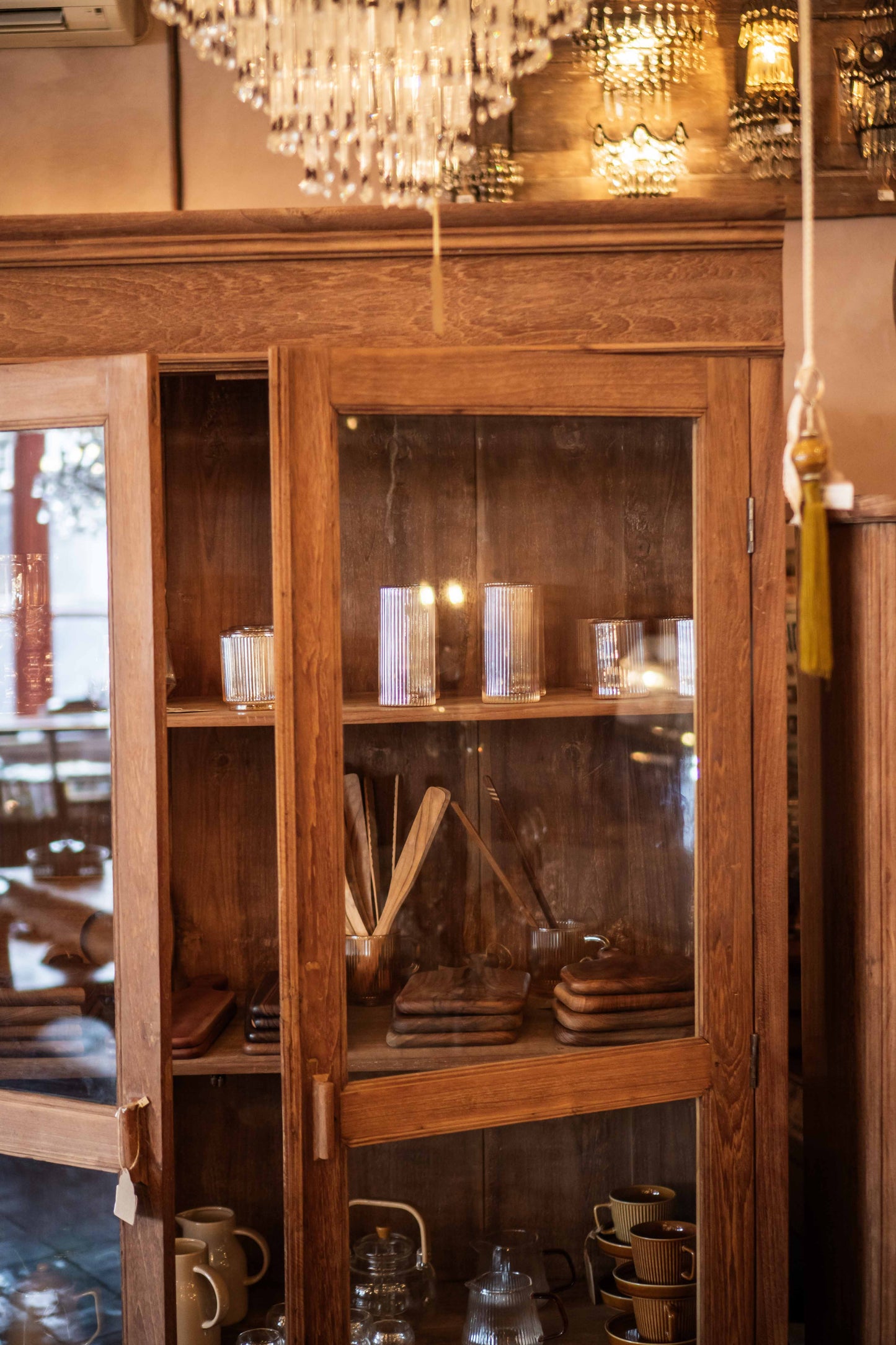 Teak Display Cabinet