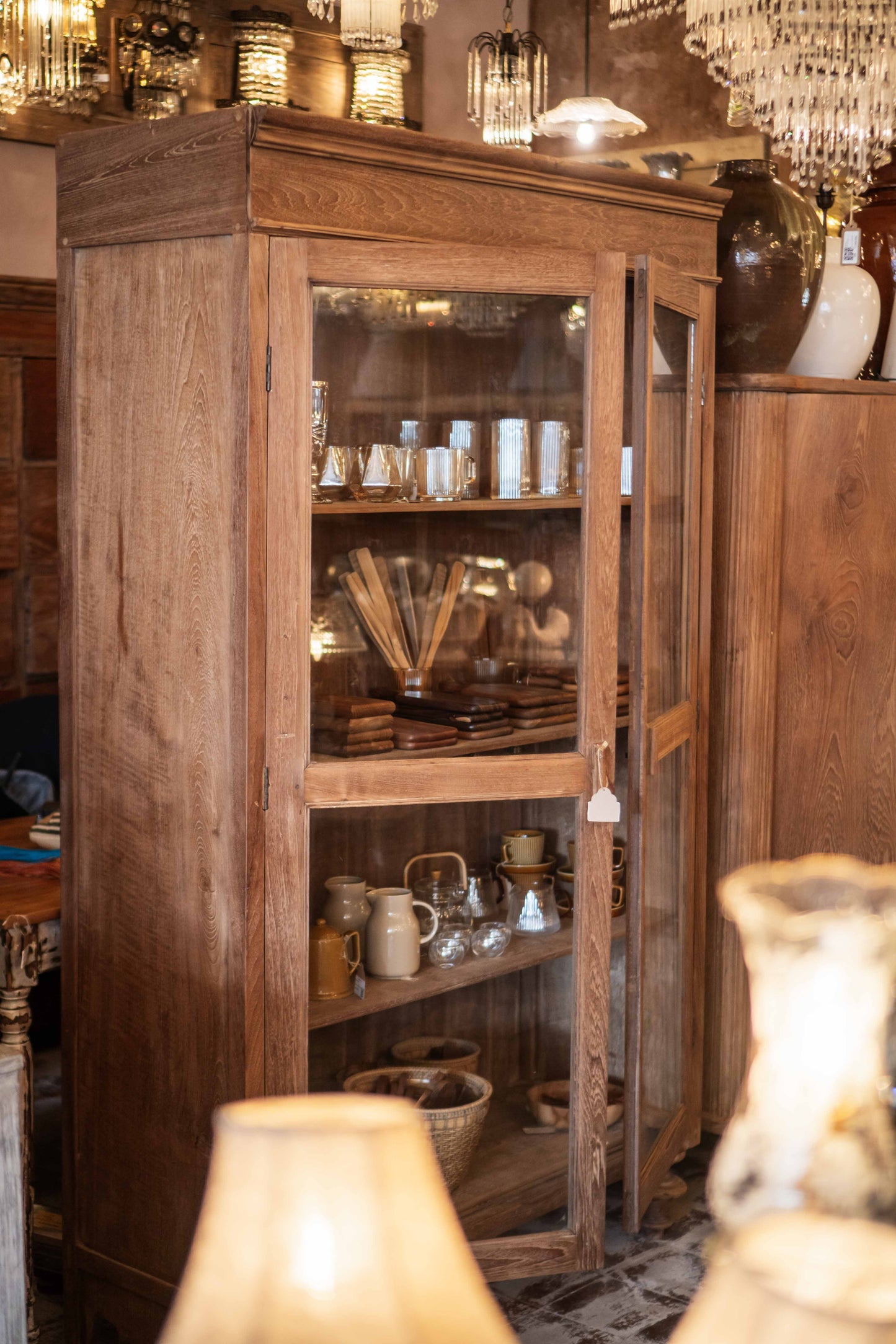 Teak Display Cabinet