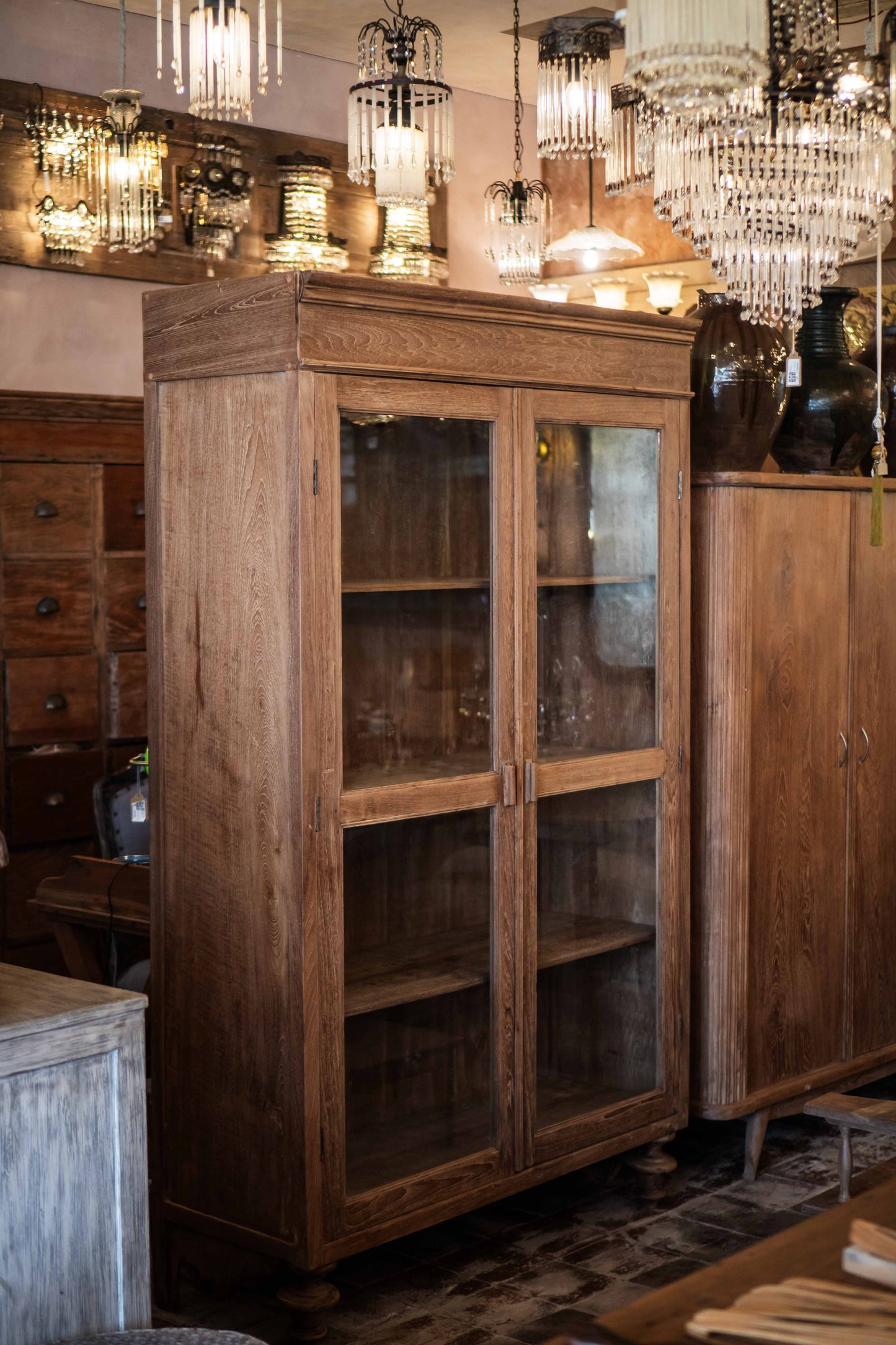Teak Display Cabinet