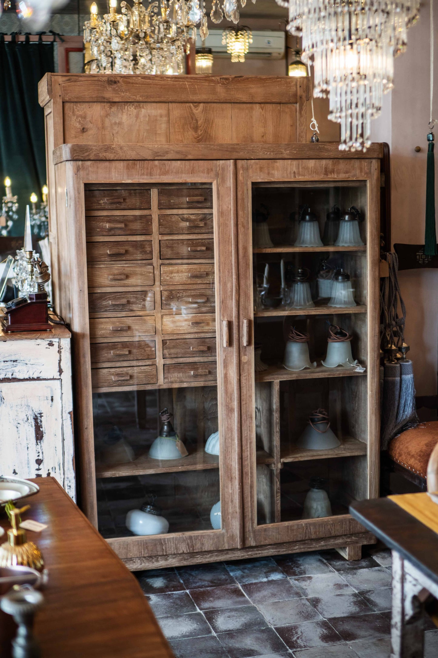 Teak Curio Cabinet
